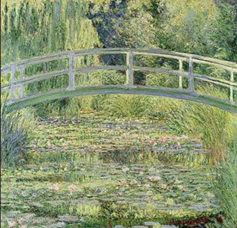 Monet's Japanese bridge before cateract